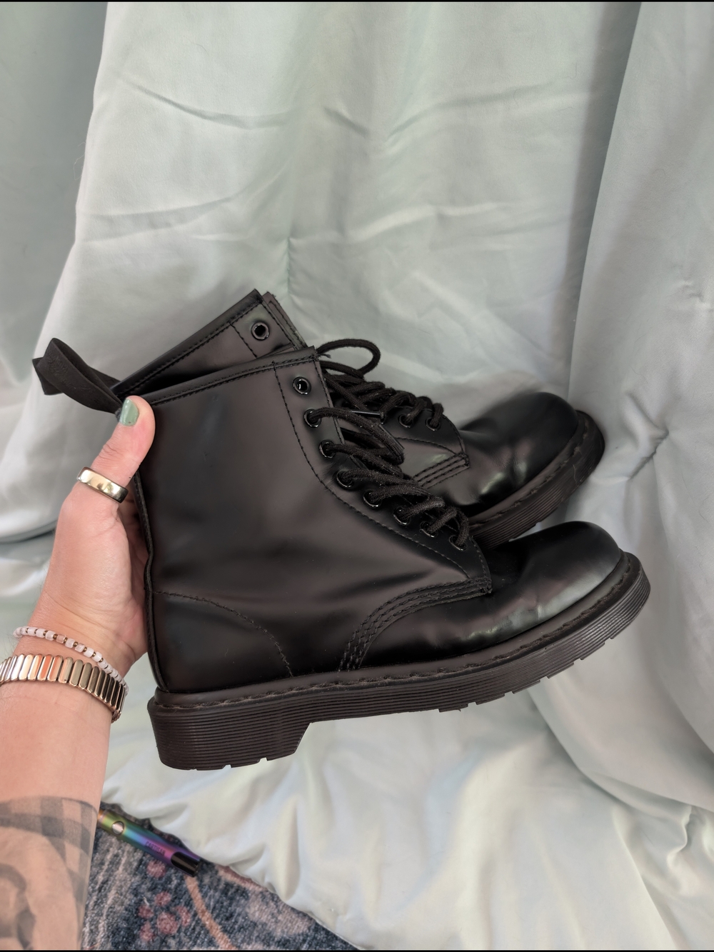 Doc Martens 1460 MONO Boots, Unisex W-8 M-7